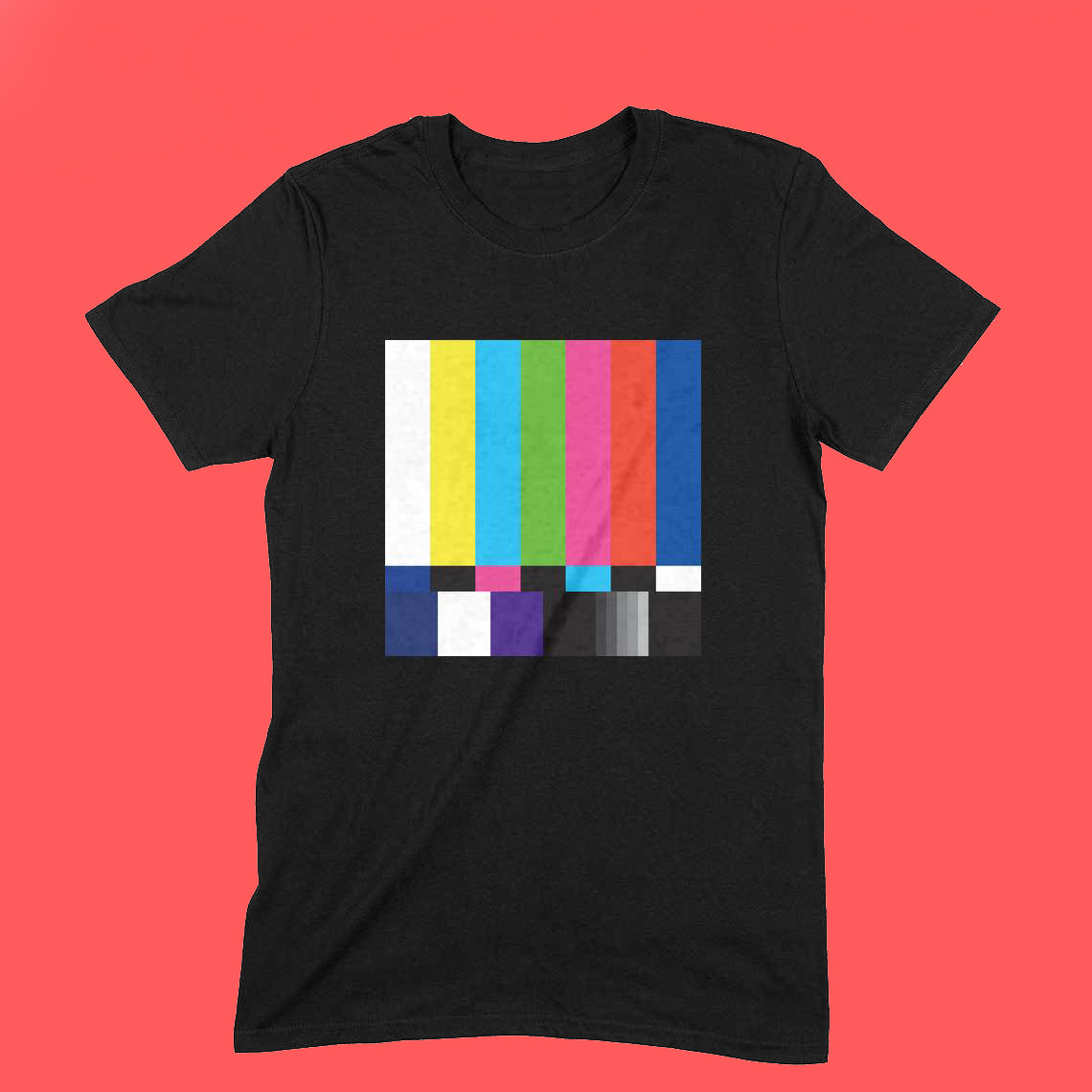 Men - Color Bars TV Test Pattern T Shirt