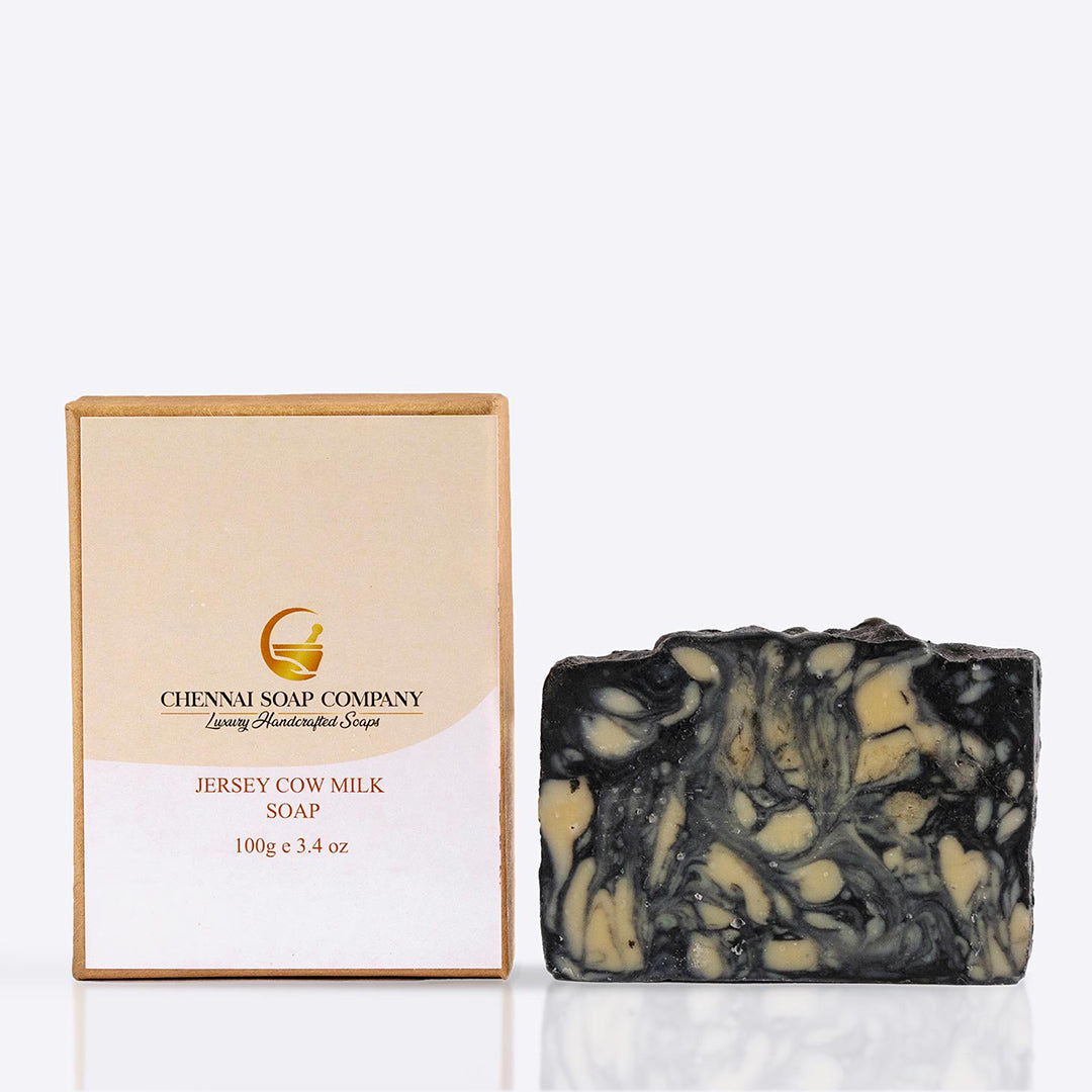 Fresh cow milk butter soap with Charcoal