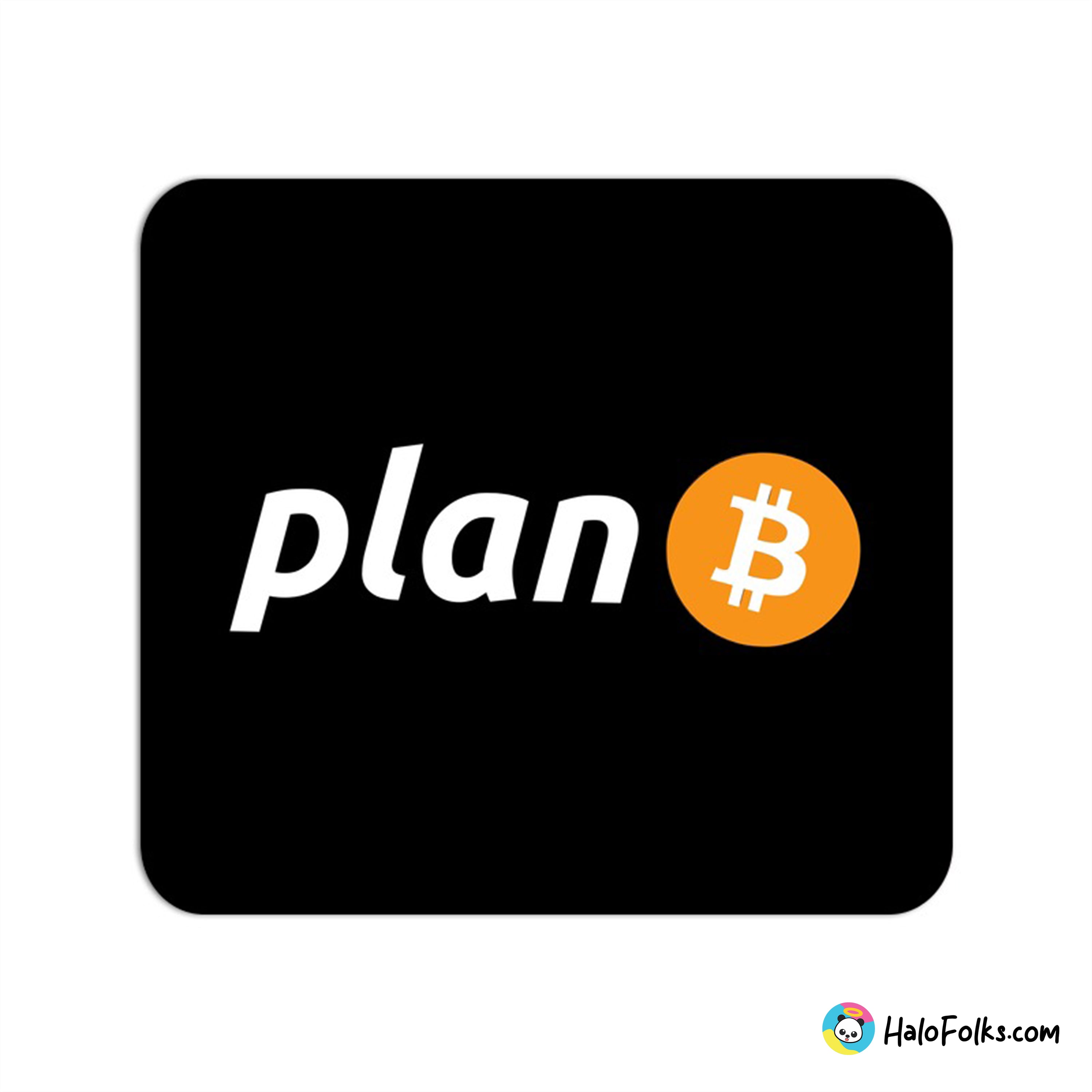 Bitcoin Plan B Mouse Pad - Black