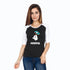 Women - White & Black Raglan Sleeve T-shirt