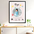 Customized Baby's Birth Stats Pink Poster - Black Framed A4/A3