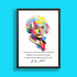 Albert Einstein Poster - Black Framed A4 & A3 Sizes