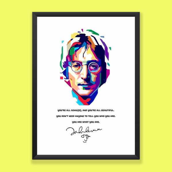 John Lennon Poster - Black Framed A4 & A3 Sizes