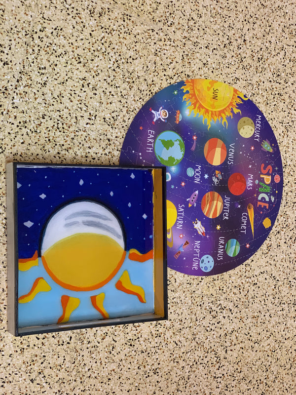 Sun and moon , Night and day tray