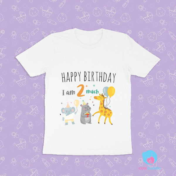 Customized Kids Birthday Tshirt - Animals